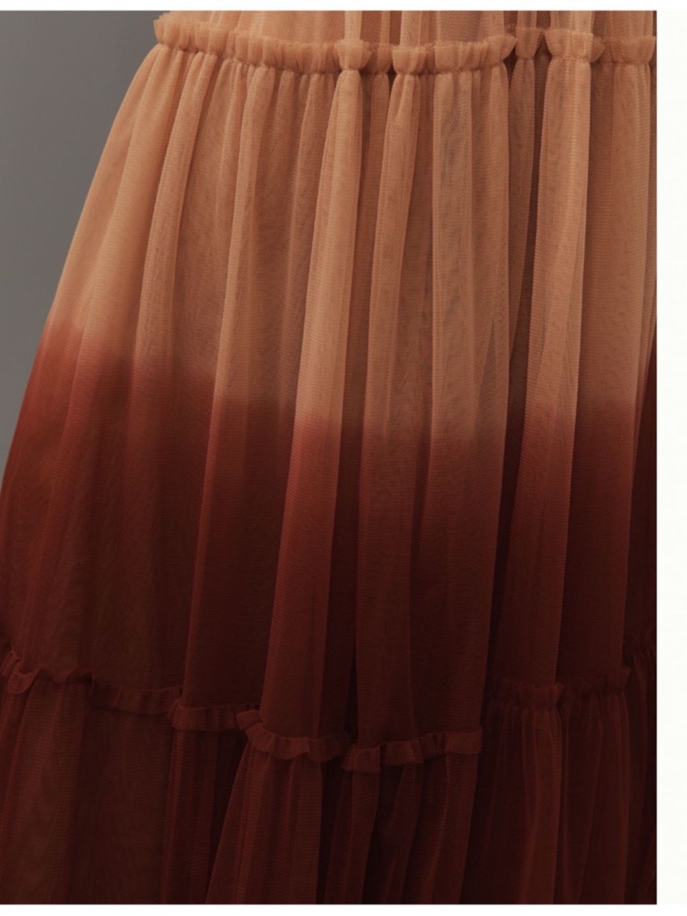 NWT Anthropologie Let Me Be Ombre Tulle Maxi Skirt, M - Picture 6 of 9